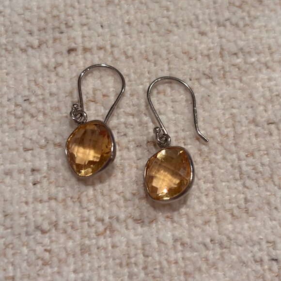 JTV Citrine Sterling Silver Earrings - Picture 3 of 4